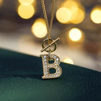 korean fashion classic light luxury high quality letter b pendant ot necklace gift sweater chain women jewelry necklace 2022