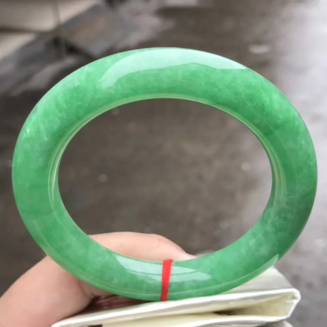 

Отправить сертификат, реальный зеленый браслет из Мьянмы из нефрита, Женский оригинальный натуральный браслет из Бирмы, сертифицированный ...