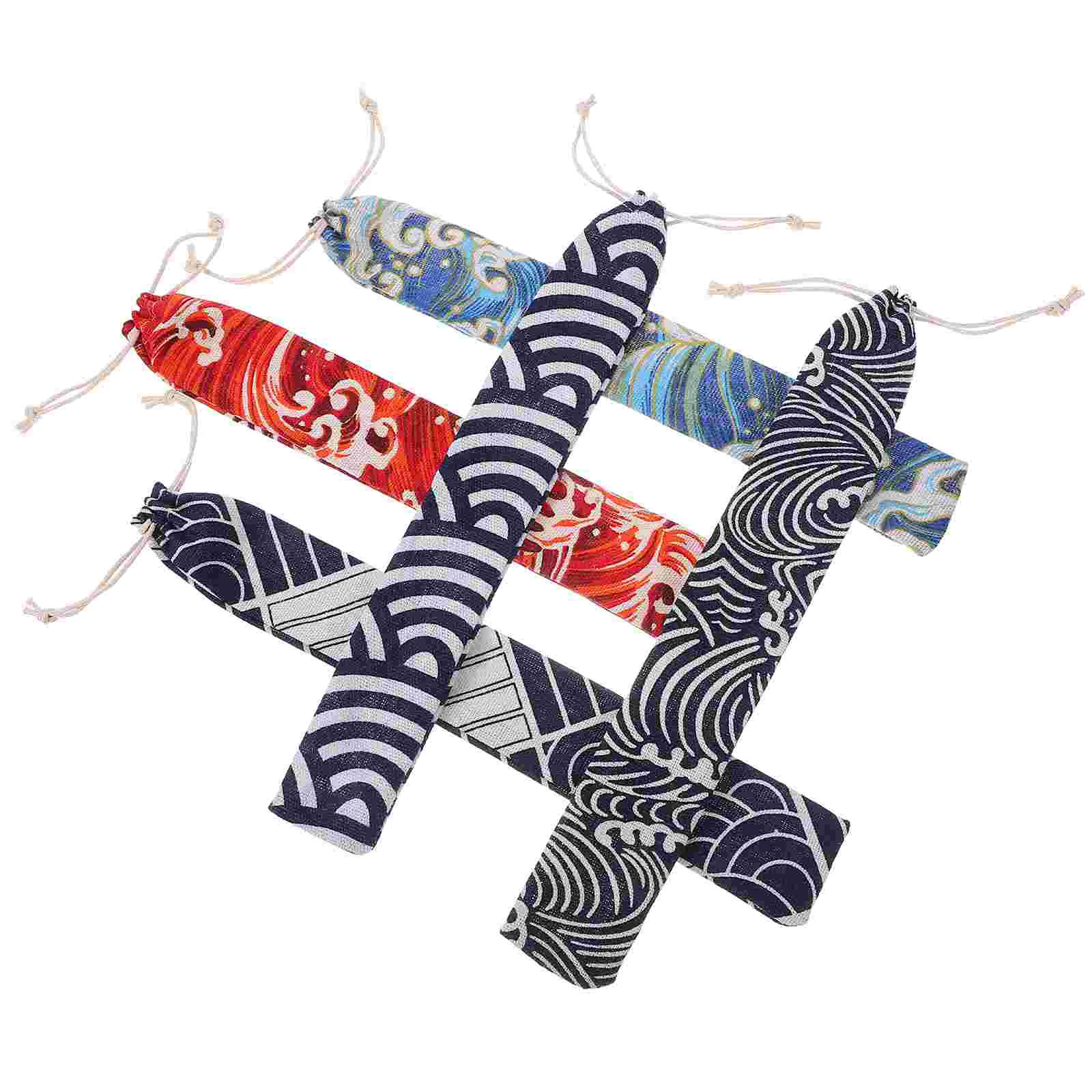 5 шт. сумка для посуды на шнурке дорожные упаковочные сумки столовые приборы