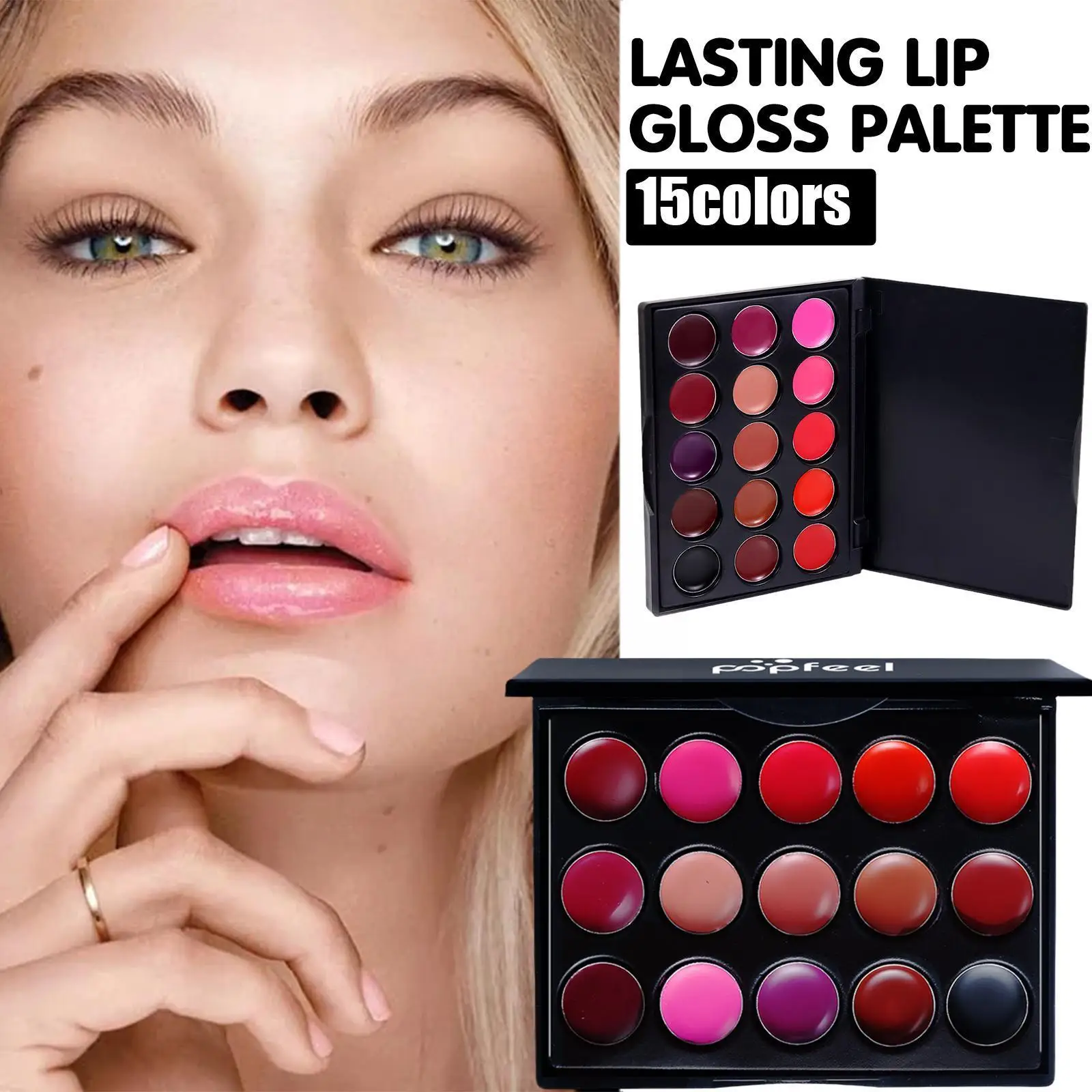 

15 Colors Lipstick Palette Professional Beauty Makeup Moisturizing Nude Lasting Charming Sexy Palette Lips Waterproof Lip G I3W4