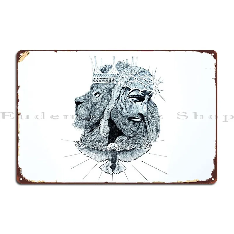 

Металлическая вывеска Лев Иуды, дизайн кинотеатра, паба, настенная пещера на заказ, жестяной знак, постер