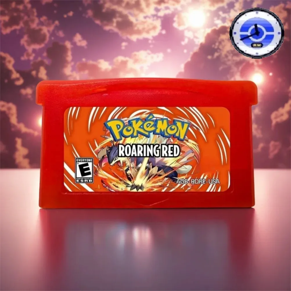 Фото Игровой картридж GBA RTC на английском языке, Pokemon Roaring Red, Black Pearl, Emerald, Ashes Journey, флеш-картридж GBA, модифицированный ROM. №2