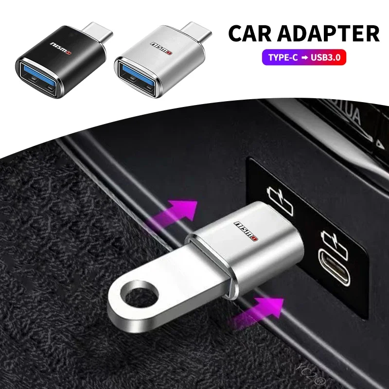 Новый автомобильный мини-конвертер Type-C в USB-интерфейс адаптер для зарядки с