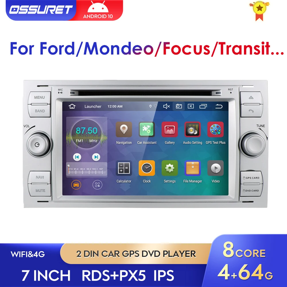 Автомагнитола для FORD C-Max Fiesta Connect Fusion Galaxy Kuga Mondeo Transit Focus Bluetooth RDS Mirror-Link | Автомобили