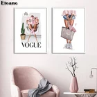 Розовая Сексуальная искусство на стену, классический модный роскошный постер и принты, скандинавский эстетический декор комнаты, подвесная картина