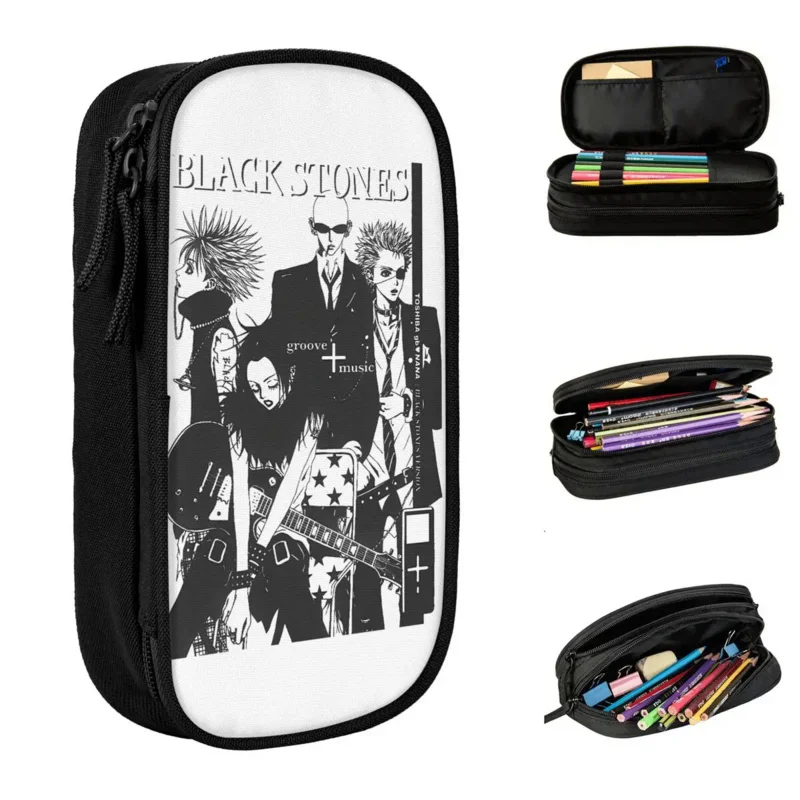 

Пеналы с черными камнями, милая сумка-держатель для ручек, школьные принадлежности для студентов, Подарочный пенал