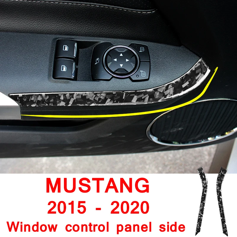 

Для Ford Mustang 2015-2020, наклейка из углеродного волокна, декоративная полоса, автомобильные наклейки, внешний аксессуар с кованым рисунком