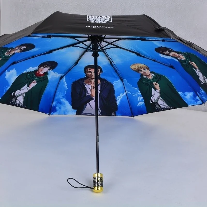 

Автоматический компактный зонт Shingeki no kyojin черный