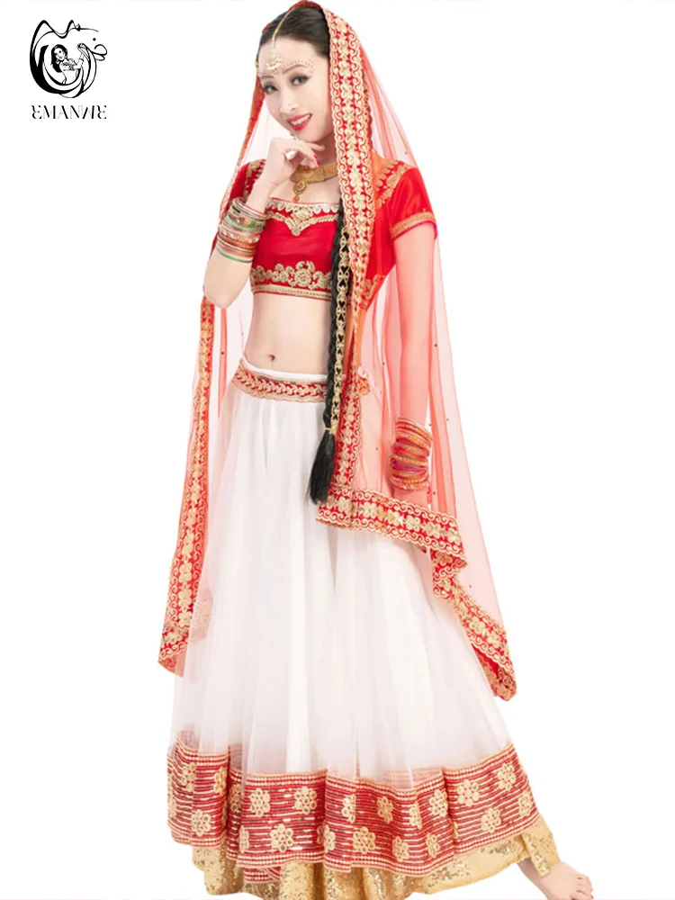 Индийская танцевальная одежда костюм для выступления Болливуда девушек в