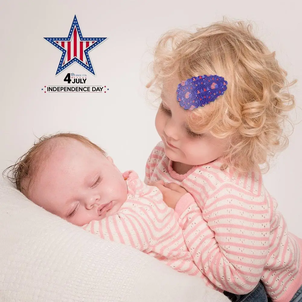 Детские заколки для волос в виде звезд и полос с американским флагом |