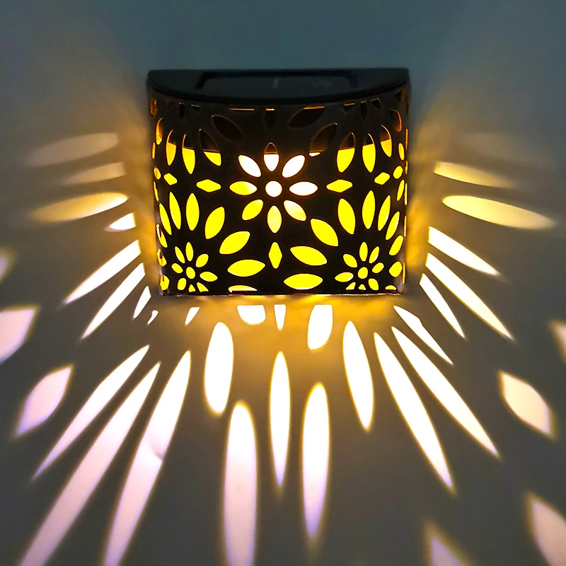 

Умная Светодиодная лампа для наружного освещения, настенное украшение для сада с питанием от солнечной энергии, водонепроницаемый светильник для забора, искусственного ландшафта, освещение для двора