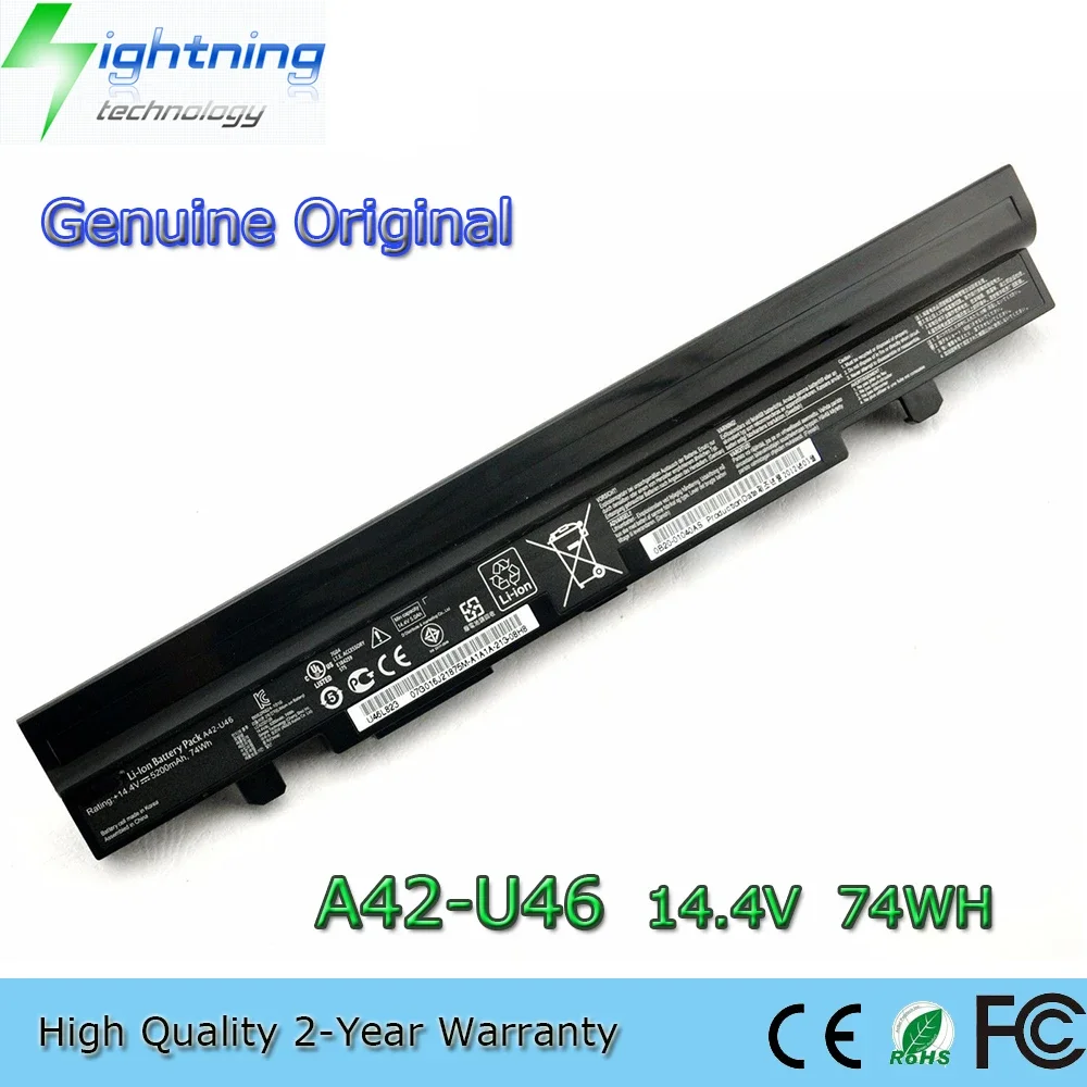 Совершенно новый оригинальный аккумулятор для ноутбука A42-U46 14 4 В 74 Втч Asus U36JC-RX109V
