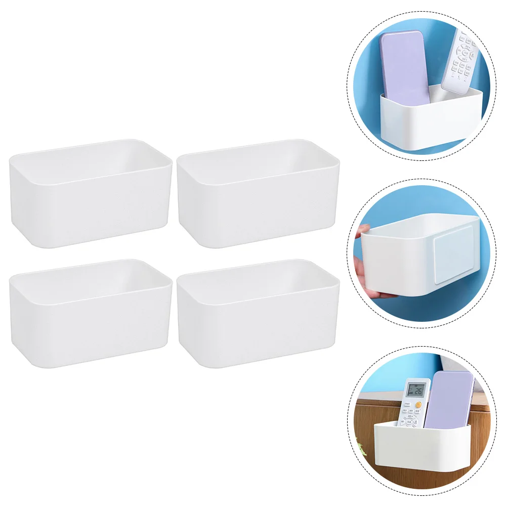 Купи Wall Organizer Holder Storage Box Shelf Remote Shower Mounted Rack Adhesive Bathroom Self Control Mount Sundries Container Free за 2,400 рублей в магазине AliExpress