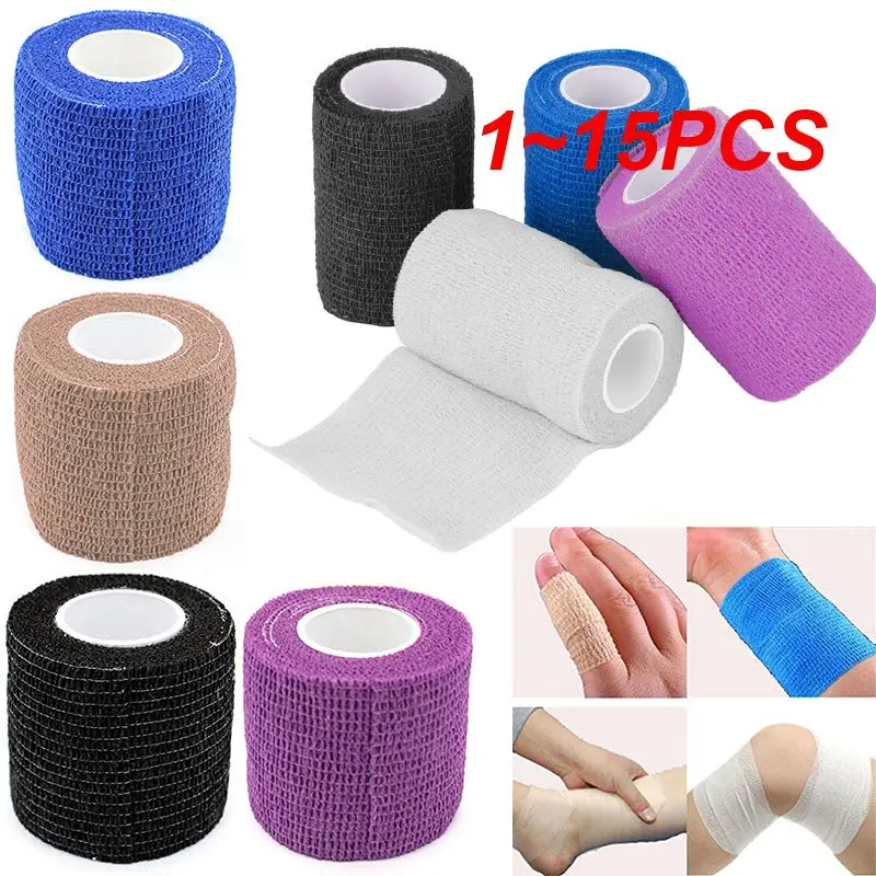 

1~15PCS Colorful Sport Self Adhesive Elastic Bandage Wrap Tape 4.5m Elastoplast For Knee Support Pads Finger Ankle Palm Shoulder