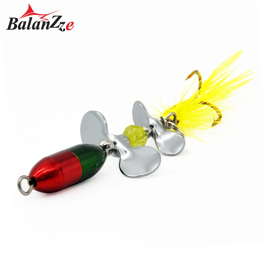 

Balanzze Whopper Plopper Rotating Tail Spinner Fishing Lure 10g Swimbait Spinning Bait With Feather For Bass Pike Fishing