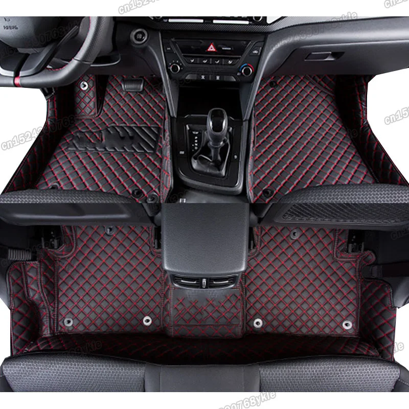 leather car interior floor mat carpet for hyundai elantra 2016 2017 2018 2019 2020 ad avant accessories foot matten styling