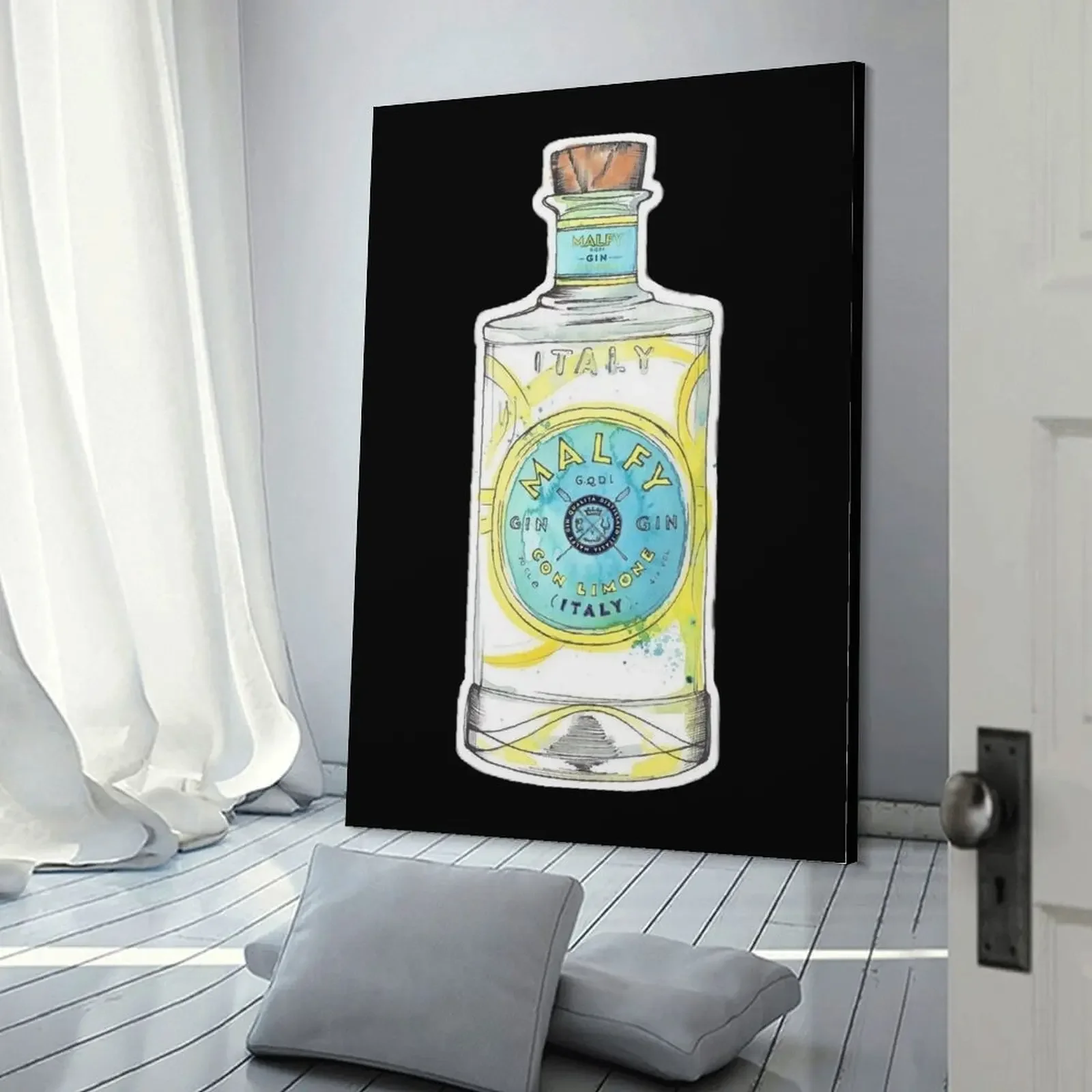 Джин Малфи Илюстрация акварель холст картина настенные постеры милый декор