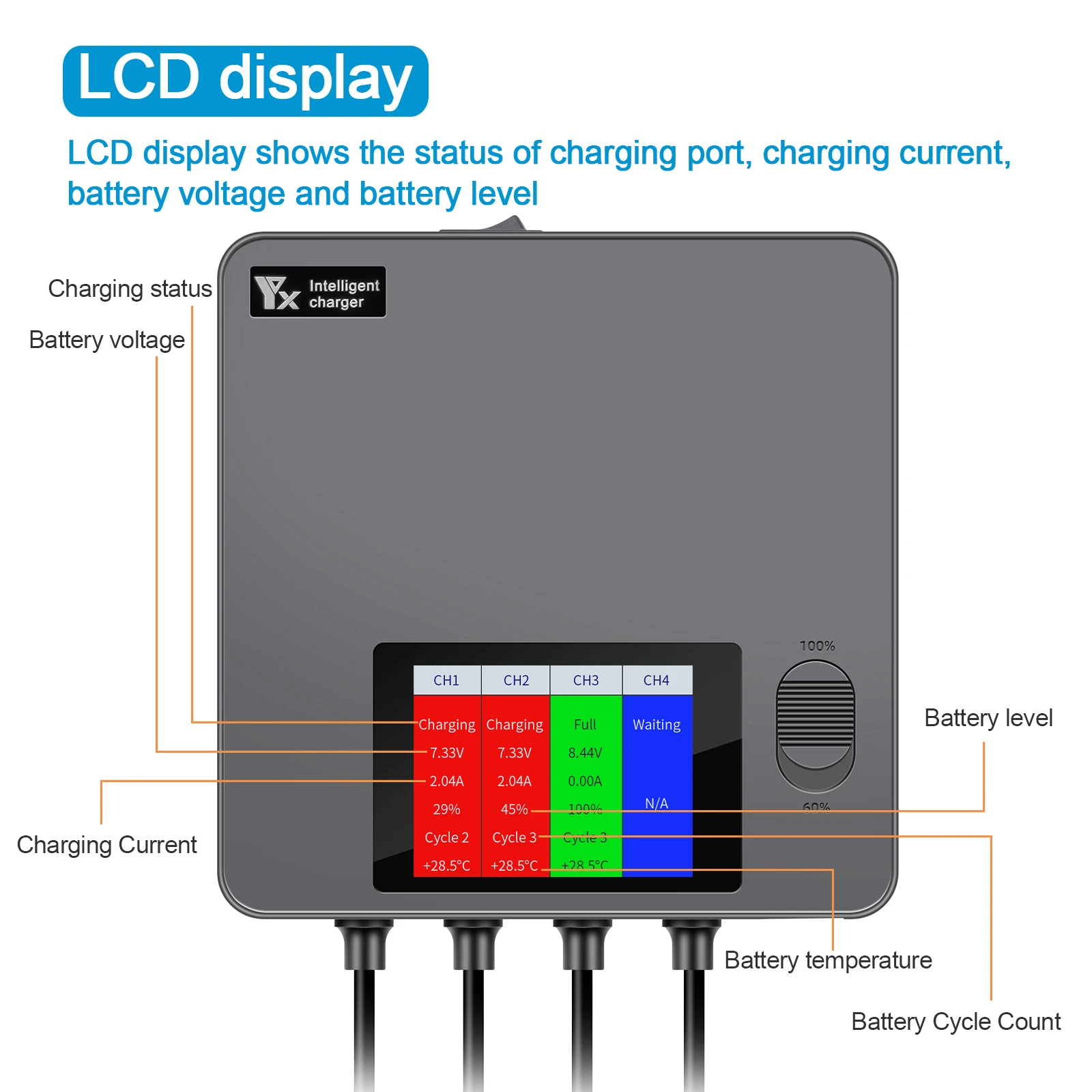 For DJI MINI 3 RPO Digital Display Charger Battery Butler 6-Way Charger enlarge