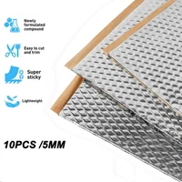 10PCS 250*180mm Sound Deadening Damping Mat Car Silent Compact Van Proofing 5mm Auto Silver High Quality Car Accessories