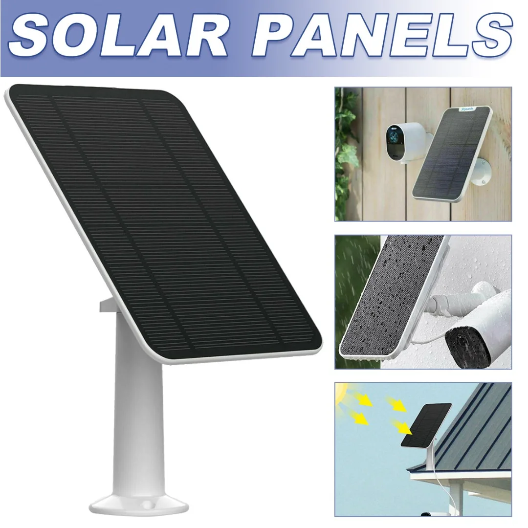 

1pc 5V 4W USB Solar Panel Outdoor Charger Waterproof Monocrystalline Panel 360-degrees Adjustable Bracket For Ring Camera Mount
