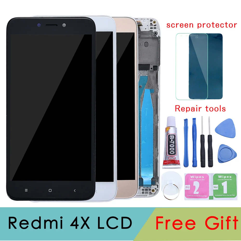 

5.0" Original LCD For XIAOMI Redmi 4X Display Touch Screen with Frame