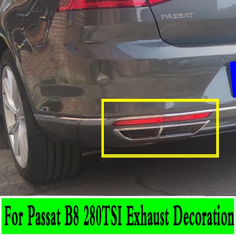 Автомобильный Стайлинг для vw Passat B8, набор для модификации кузова 2016, 2017, 2018, 2019, 2020, хромированные аксессуары для стайлинга, украшение с четыр...