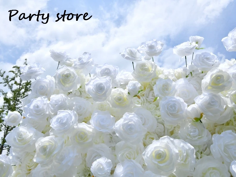 5D белая роза цветок на стену искусственный панель для дома Фотофон праздничного