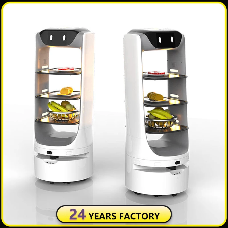 7-дюймовый дисплей автоматическая отделка кофейни умная тележка для блюд робот