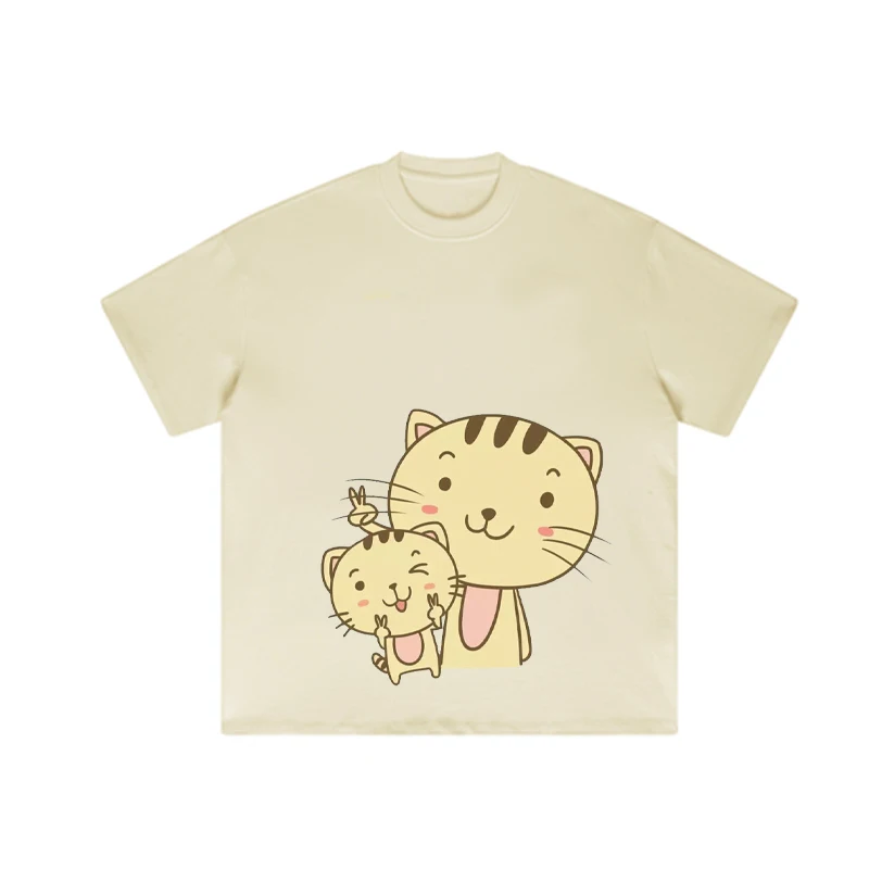 

Детская летняя хлопковая футболка с коротким рукавом и кошкой NIGO # nigo31626