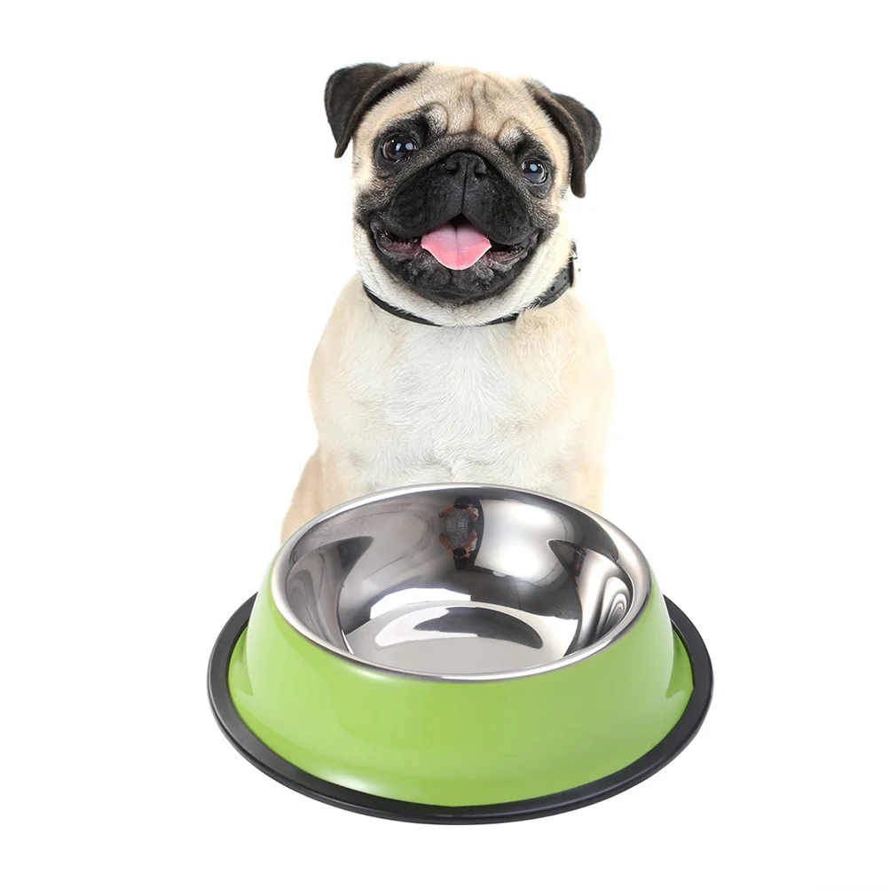 Миска для собак из нержавеющей стали посуды воды лапы миска корма кормушка