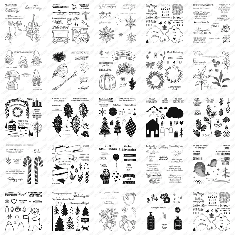 

Animal Leaf House Pumpkin German Stamps Scrapbook Diary Secoration Embossing Stencil Template Diy Greeting Card Handmade 2022
