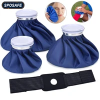 reusable no leak medical ice bag hot water bag with elastic wrap hot cold therapy for headache sports injuries pain relief