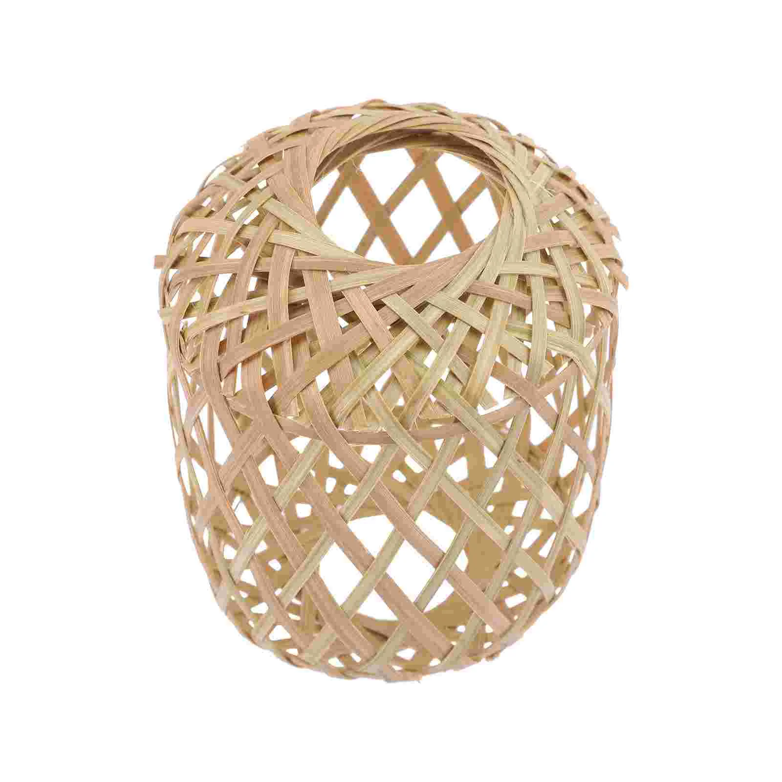 

Lamp Shade Cover Light Woven Pendant Chandelier Rattan Ceiling Lampshade Shades Cage Weaving Rustic Replacement Farmhousewicker