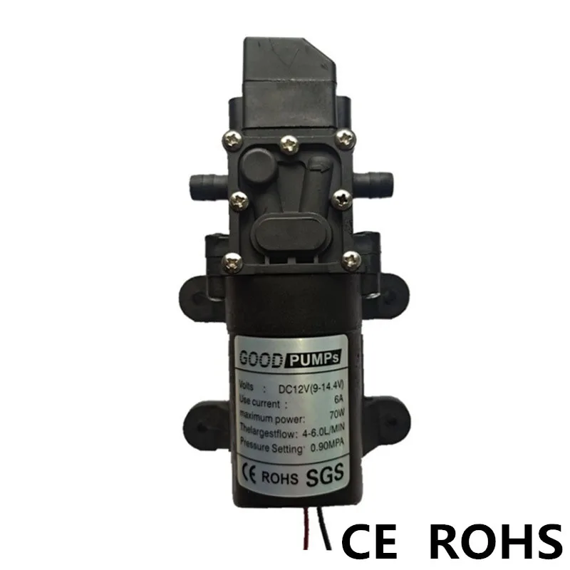 

Электрический водяной насос 12В 70Вт черный микро мембранный