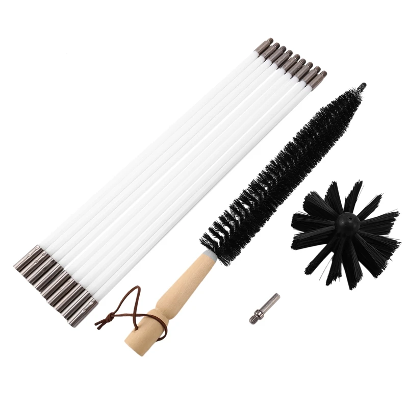 

Dryer Vent Cleaner Kit 12 Feet, Flexible 9 Rods Dry Duct Cleaning Kit Chimney Brush With Dryer Lint Brush