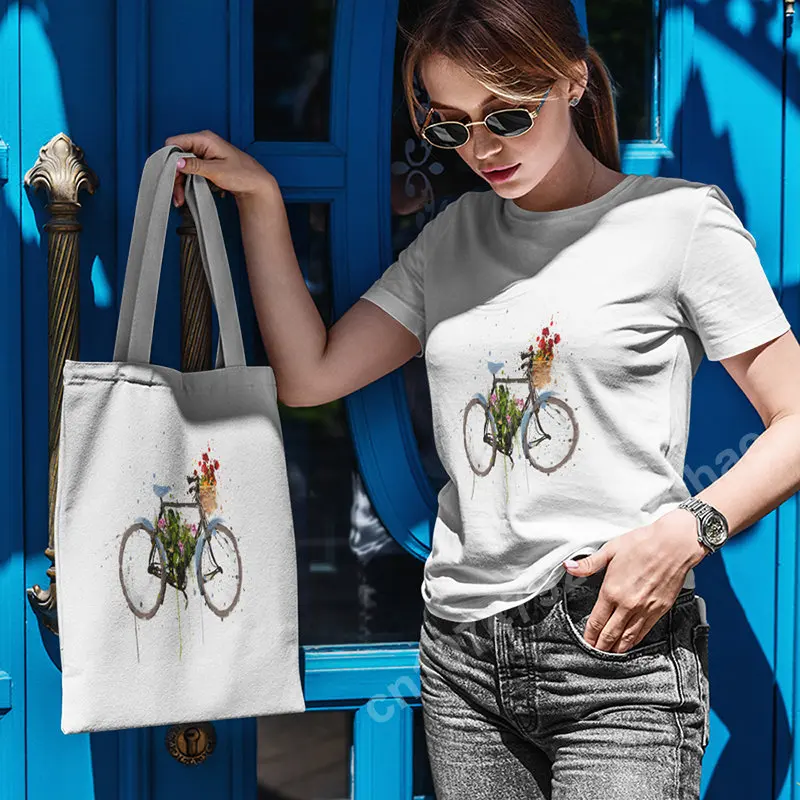 

Bike Printed T Shirt Women Fashion Graphic Short Sleeve Tees Girl Breathable Oversized T-shirt Cool Tops Female Harajuku Clothes