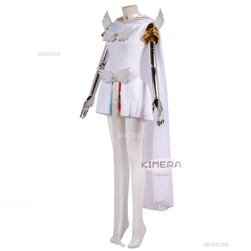 Костюм для косплея аниме Сейлор Tsukino Muun Usagi белый женский парик Хэллоуина карниво