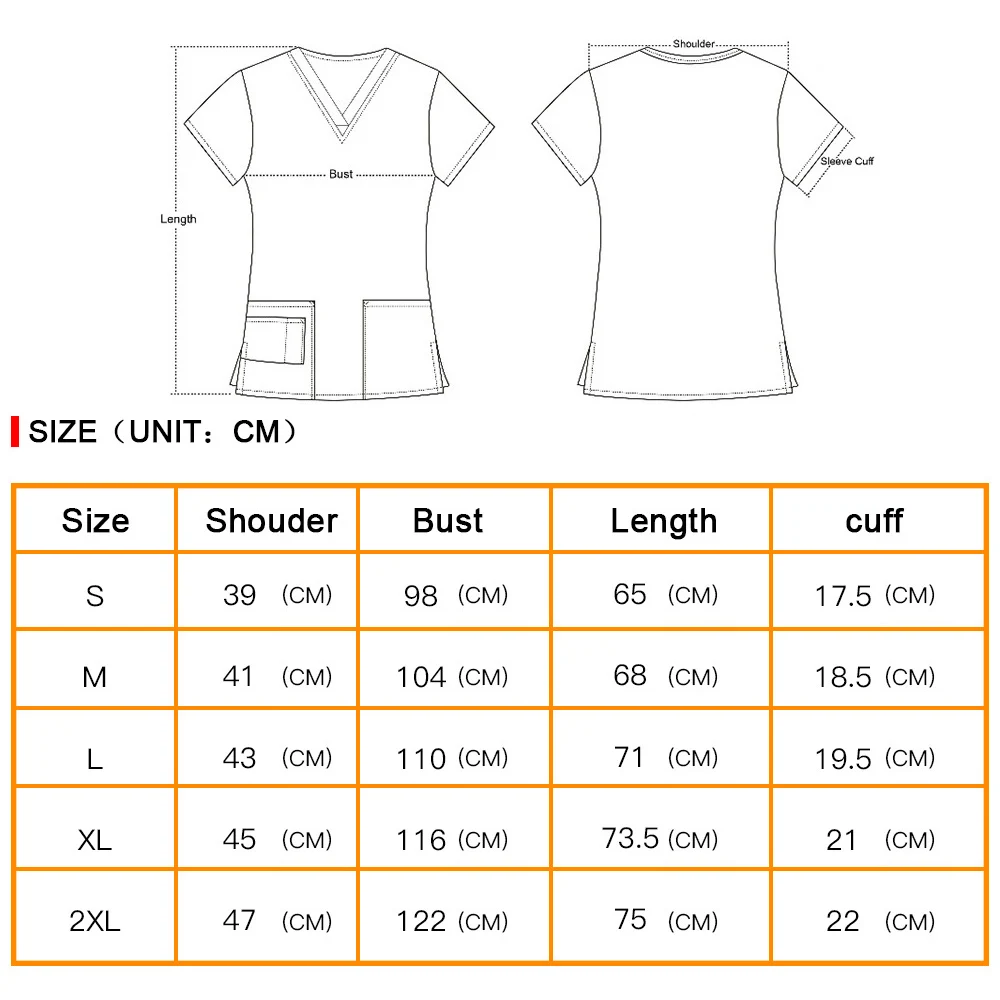S-2XL Cartoon Animal Printing Nurse Uniform Short Sleeve V Neck Doctor Workwear Lab Uniform Casual Surgical Gown Medical T-shirt images - 6
