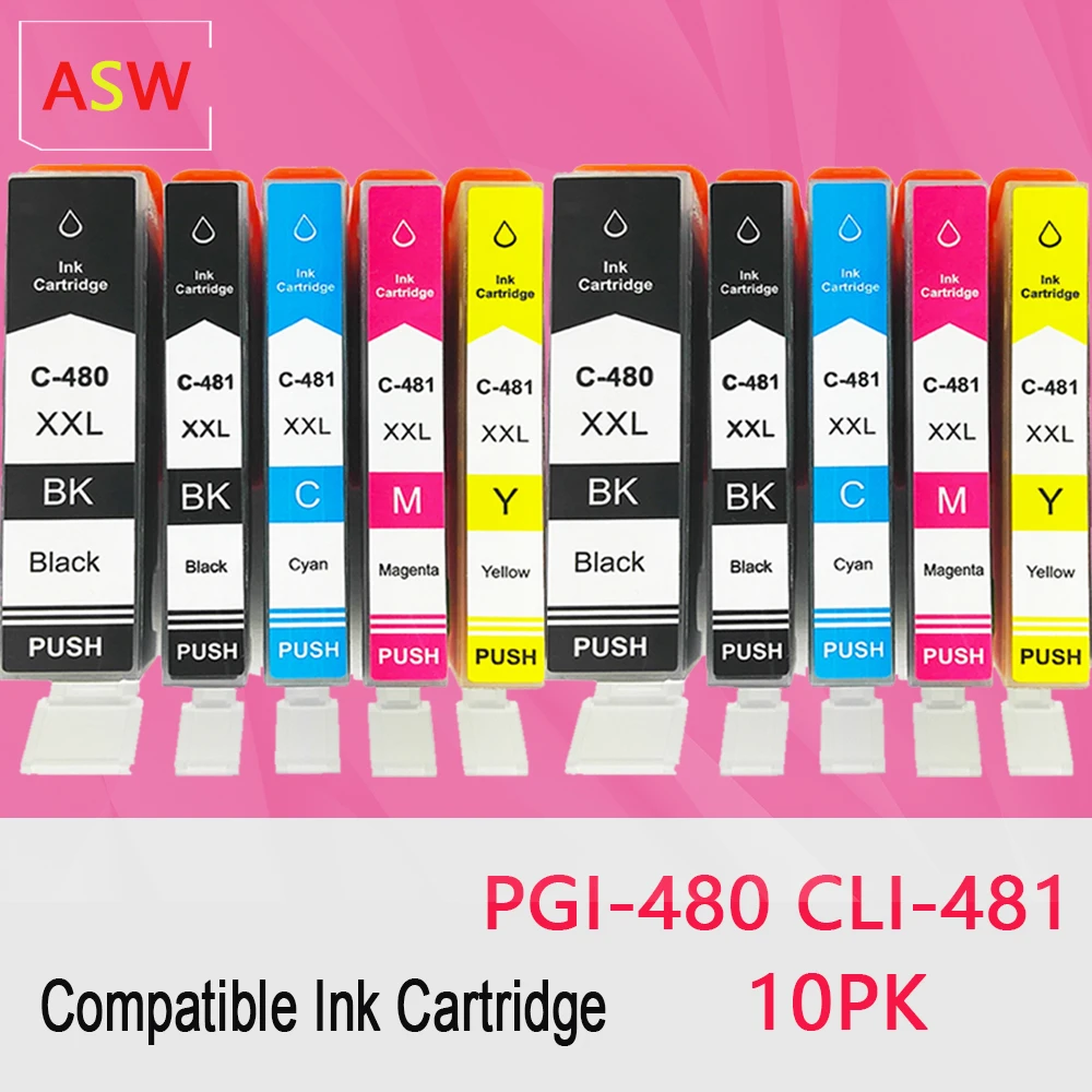 

Картридж для принтера Canon PIXMA TR7540 TR8540 TS6140 TS8140 TS824, 5 цветов