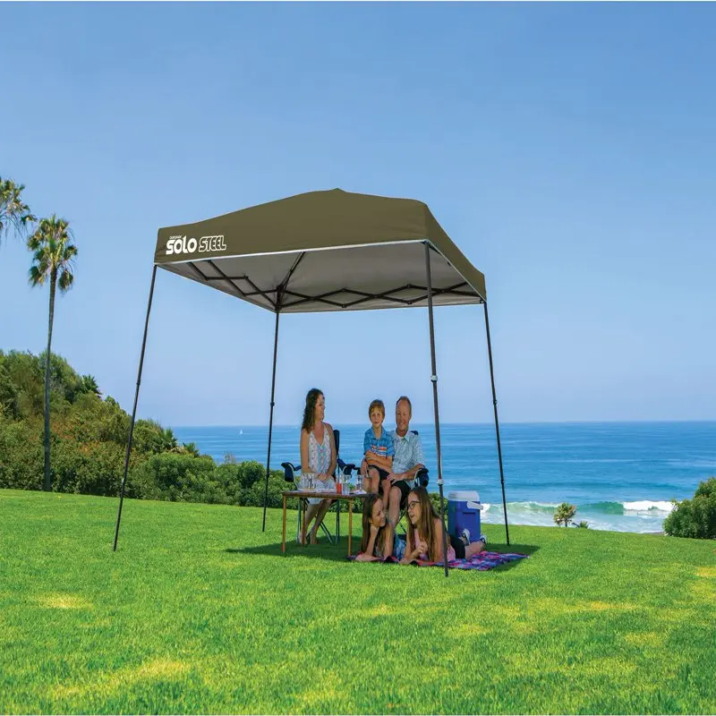 Solo Steel 72 11 x 11 ft. Slant Leg Canopy - Olive cool for summer