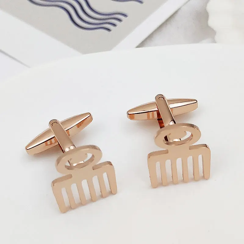 Fashion Men's French Shirt Cufflinks Special Vulgar Symbol Stainless Steel Quality Jewelry Men's Luxury Suit Shirt Ornaments
