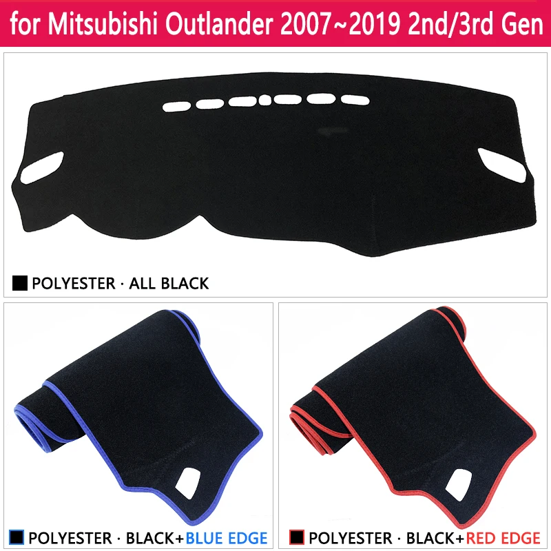 Антискользящий коврик для приборной панели Mitsubishi Outlander 2007-2019 2-го и 3-го поколений солнцезащитный коврик Dashmat Dash автомобильные аксессуары.