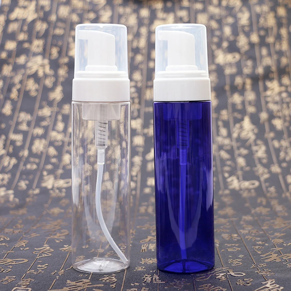 

2 Pcs Bottle Empty Travel Shampoo Containers Cosmetics Facial Cleanser Bubbler Foam Portable Cans to fill