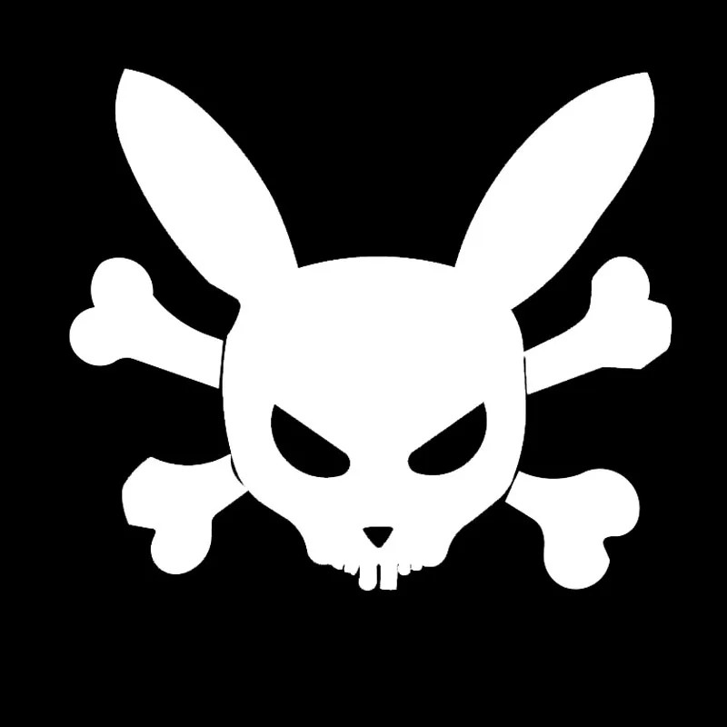 

Cool Scary Rabbit Skull And Bones Creative Vinyl Car Styling Stickers Decal