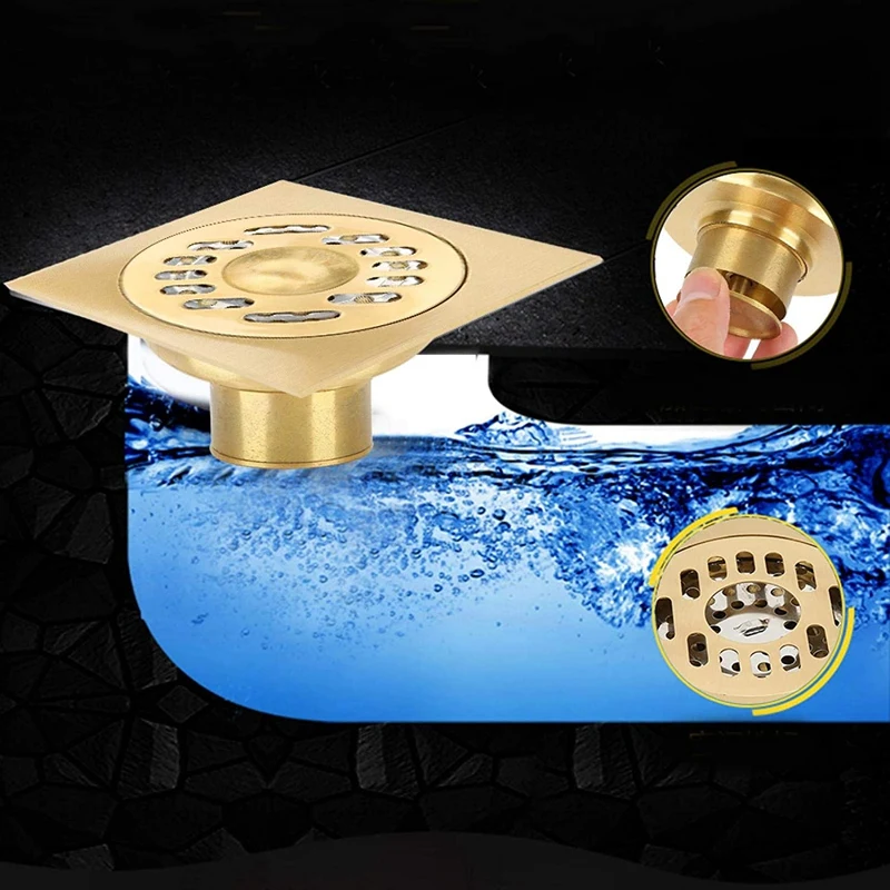 Горячая Распродажа латунный квадратный Слив для душа раковины ванной комнаты 4x4