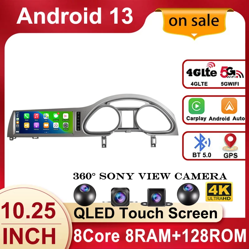 

RHD 10,25 дюймовый Android 13 QLED экран для Audi Q7 4L 2006 ~ 2015 автомобильные аксессуары мультимедийный Carplay монитор видео радио плеер