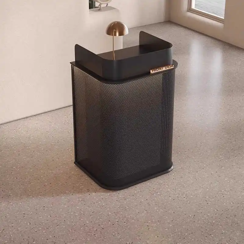 Скандинавские черные стойки регистрации Современный простой салон красоты