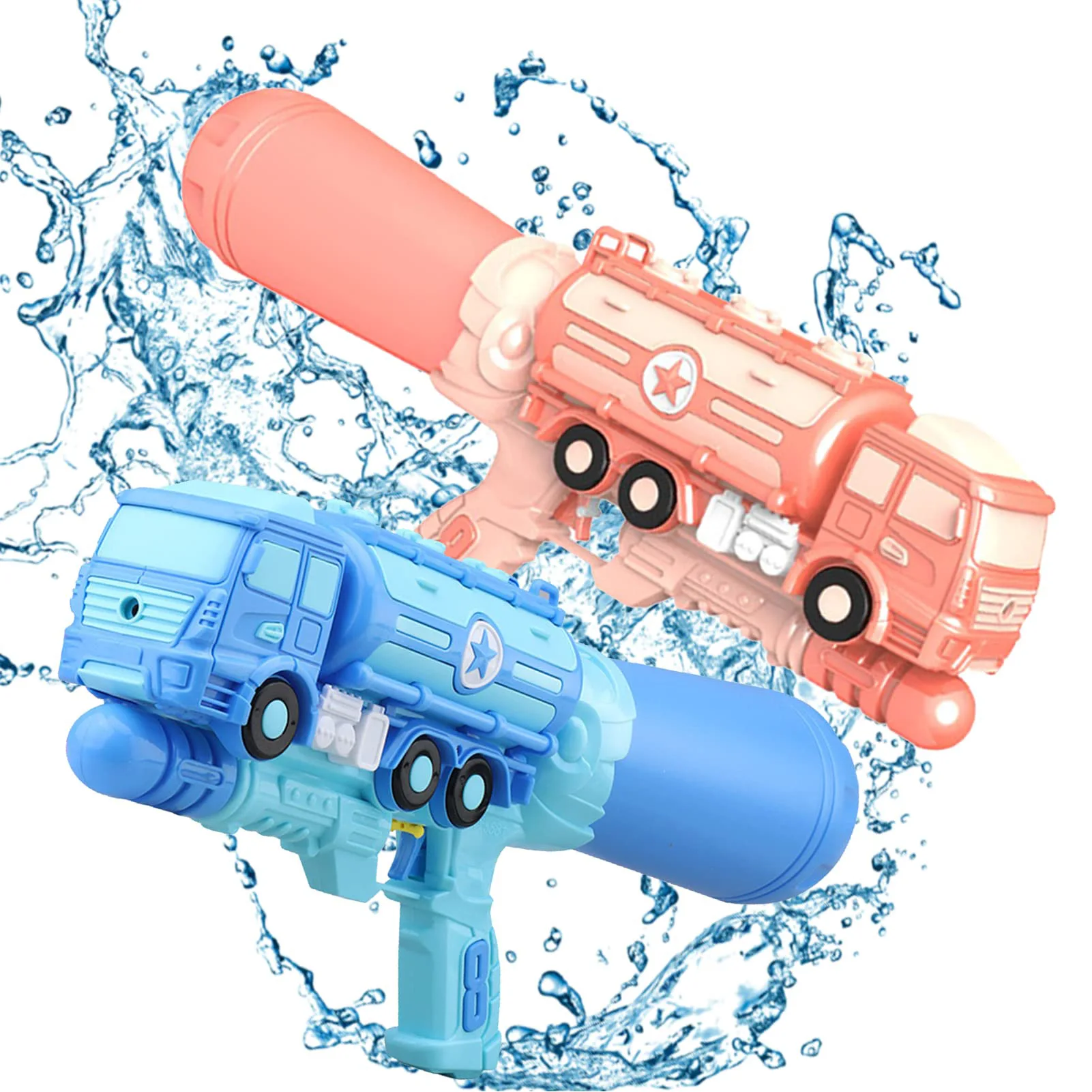 

1400ml Water Guns For Kids Car Shape Squirt Water Blaster Guns Toy For Summer Large Capacity Water Fighting Toy For Outdoor