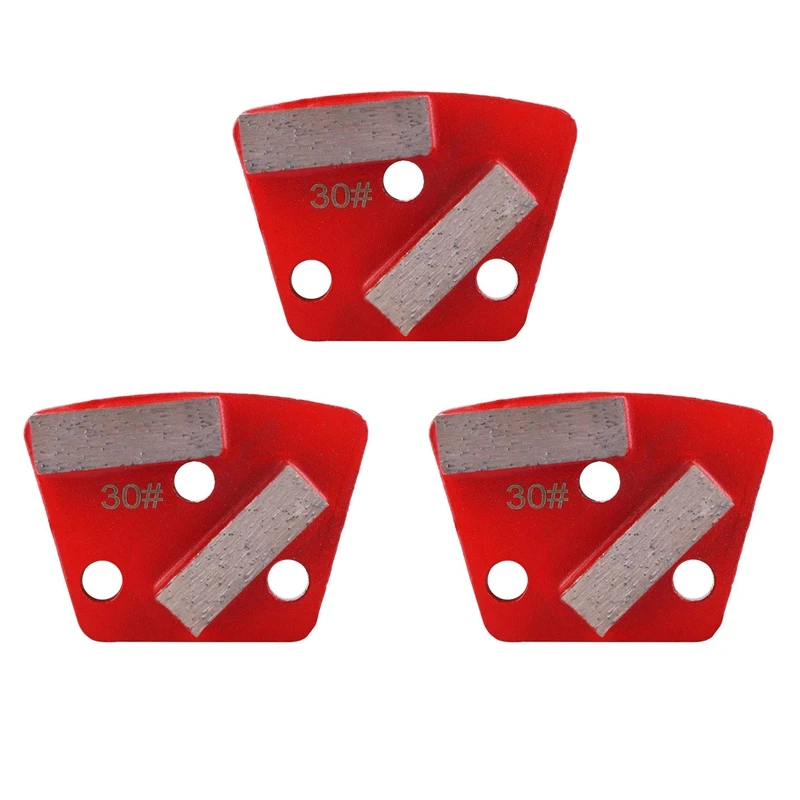 Diamond Floor Scraper 3Pcs Trapezoid Diamond Grinding 30 Grit Metal Bond Scraper for Grinder Floor Concrete
