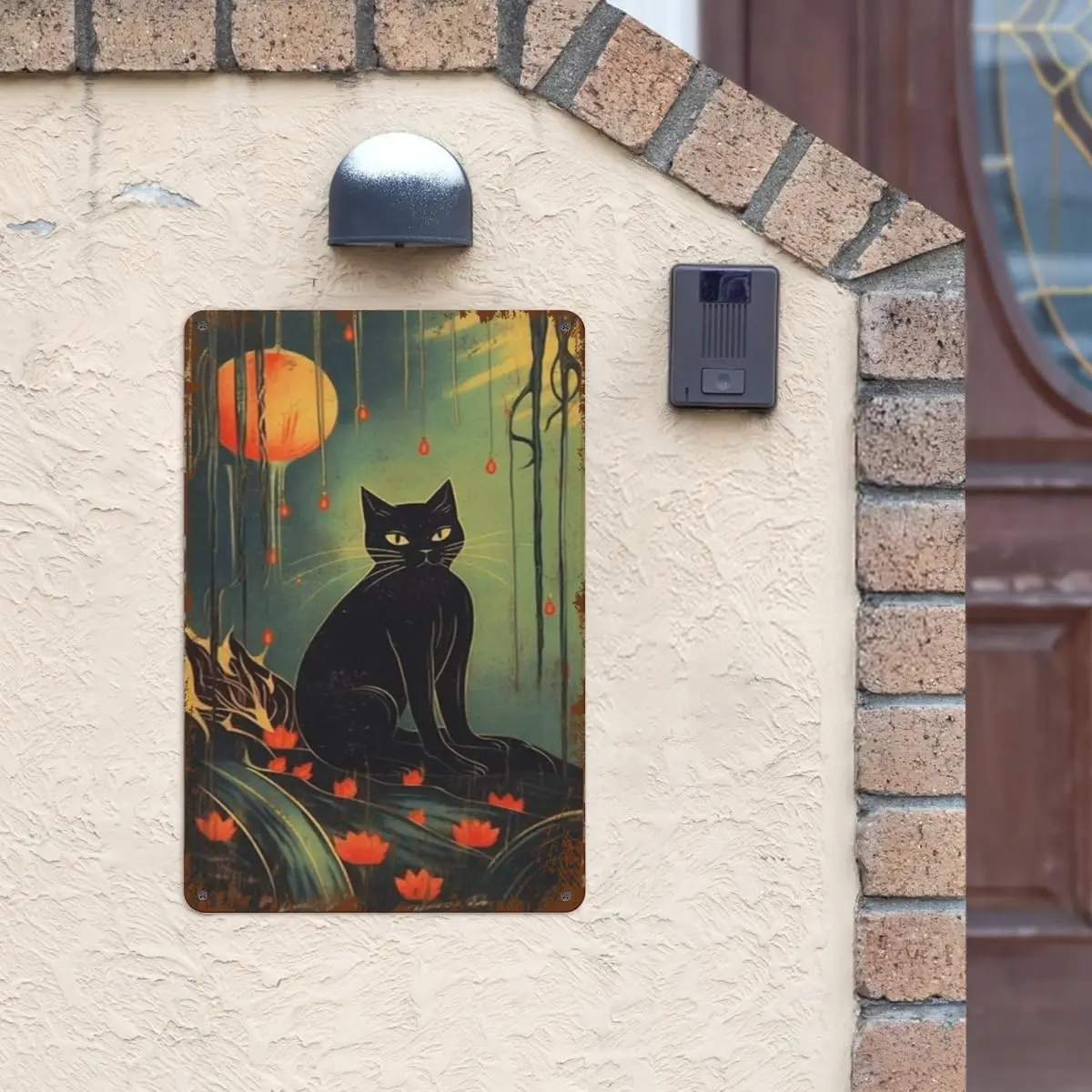 Ретро Spooky Blck Ct Metl Tn Sgn Vntge Hlloween Wll Декор для дома спальни кафе Brs Pubs Club Ktchen Grge Decorto